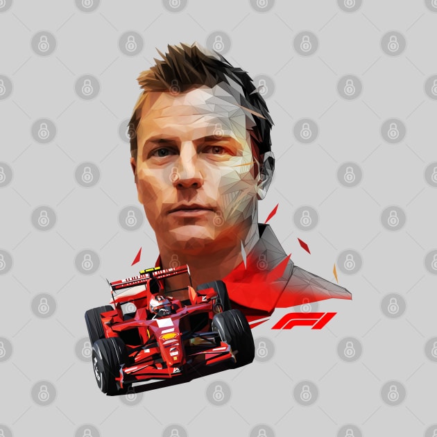 Kimi Raikkonen low poly II by pxl_g