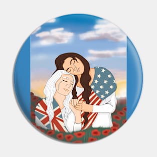 Columbia and Britannia (Large Design) Pin