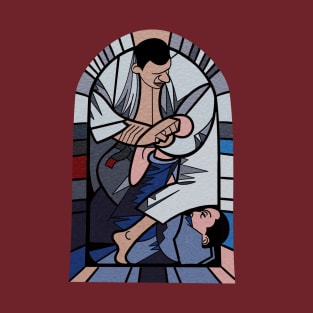 Stained glass window Jiu Jitsu Foot Lock- Cool Martial Arts Design T-Shirt