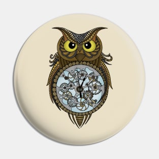 Steam punk owl Pin