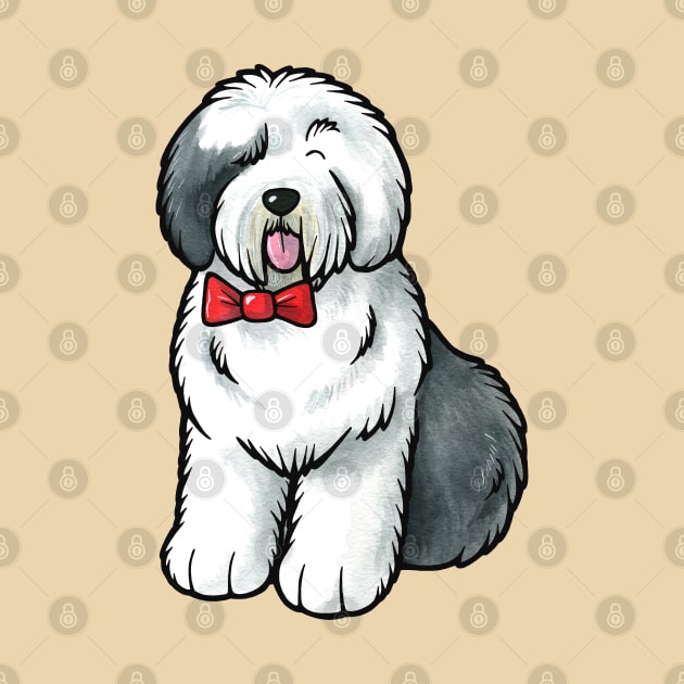 Old English Sheepdog by animalartbyjess