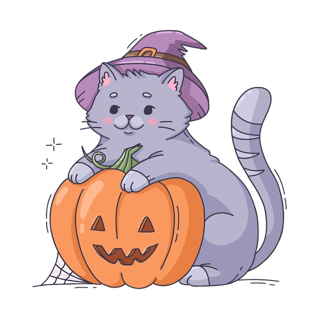 Funny Halloween - Cat - New Year - Pumpkin - Kitty by  El-Aal