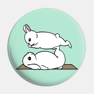 Acroyoga Bunnies Pin