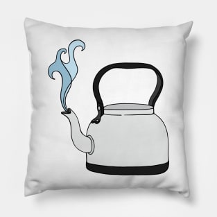 Steaming Tea Kettle Pillow