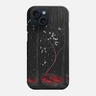 Sorrow, dark tree illustration Phone Case