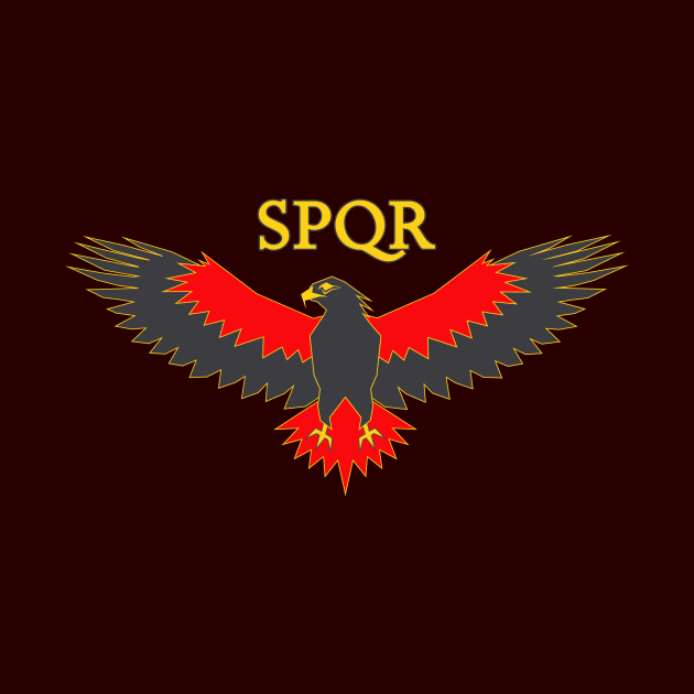 SPQR Stylized Roman Golden Eagle by Runesilver