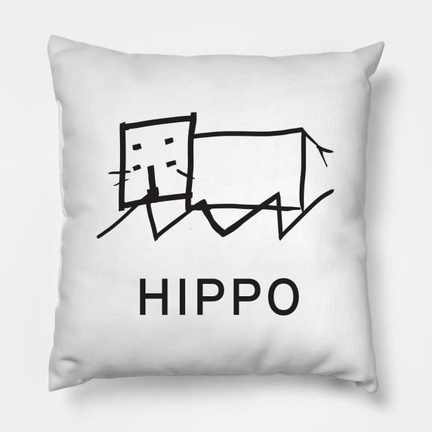 Taskmaster Hippo Inspired Daisy May Pillow by KristopherBel