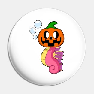 Seahorse Halloween Pumpkin Pin