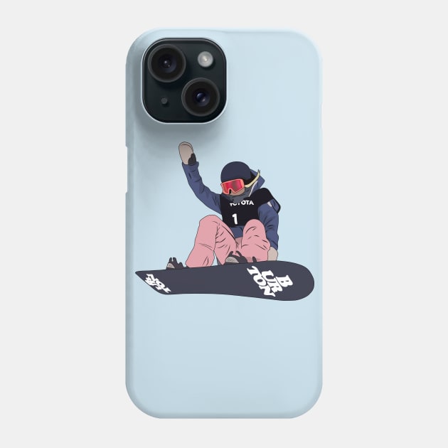 Chloe Kim Snowboard Phone Case by Hevding