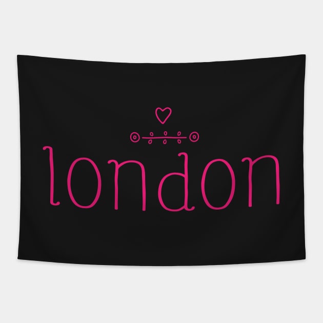 Simply London Love Tapestry by designspeak