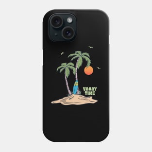 Vintage Sunset Summer Surfing Beach Plam Tree Vacay time Phone Case