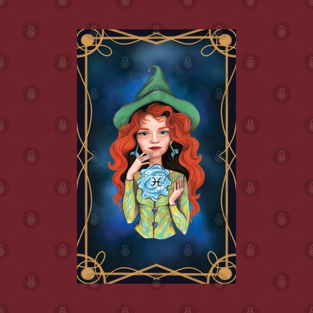 Ginger hair pisces witch by Raluca Iov