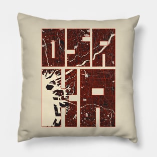 Osaka, Japan City Map Typography - Vector Pillow