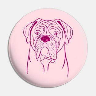 Dogue de Bordeaux (Pink and Berry) Pin