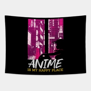 Happy Place Anime Quote Manga Cosplay Otaku Gift Tapestry