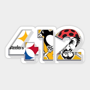 Pittsburgh Fan Sport Teams Mens Grey Combined Sticker for Sale by  ElleaBonde