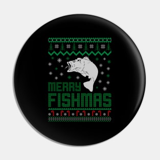 Fishing Merry Fishmas Ugly Pin