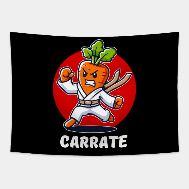 Carrate Karate Carrot Student Teacher Trainee Trainor Tapestry by valeriegraydesign
