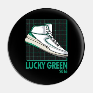 AJ 2 Retro Lucky Green Sneaker Pin