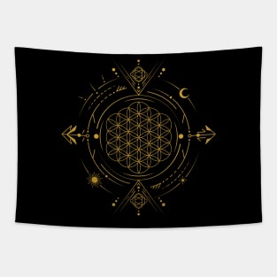 Flower Of Life | Sun and Moon Tapestry