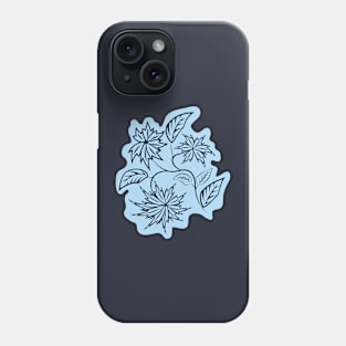 Folk flowers floral art print Flowers abstract art Phone Case