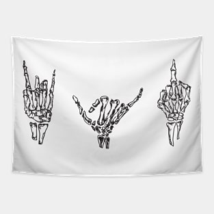 Skeleton Hands Tapestry