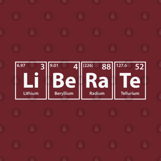 Liberate (Li-Be-Ra-Te) Periodic Elements Spelling by cerebrands