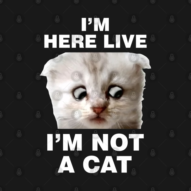 I'm Here Live Im Not A Cat by mckinney