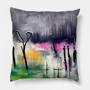 The Lilac - Abstract Art Pillow