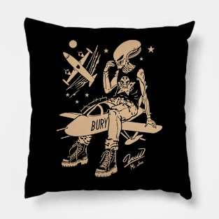 mr. alien traveling the galaxy Pillow