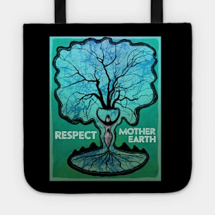Respect Mother Earth Tree of Life Batik style Tote
