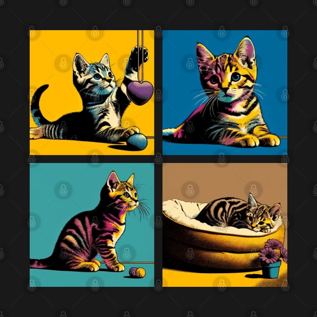 Tabby Pop Art - Cute Kitties by PawPopArt