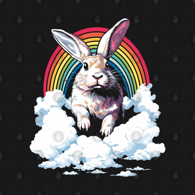 Rabbit in the Sky 70s Aesthetics Bunny by Apocatnipse Meow