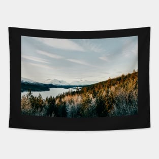 Majestic Peaks of Rondane National Park in Warm Winter Light Shot on Film Tapestry