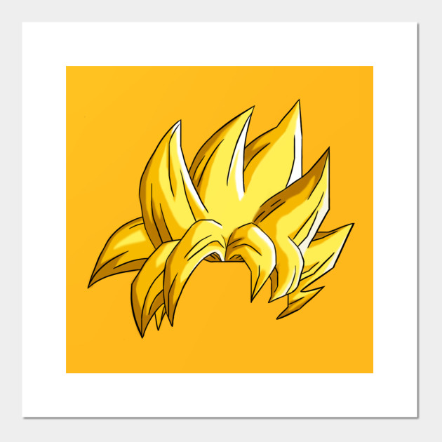 Goku Super Saiyan Hair Dragon Ball Z Posters And Art Prints Teepublic
