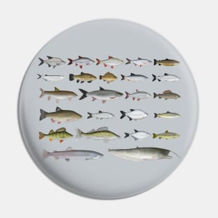 European Freshwater Fish Group Pin