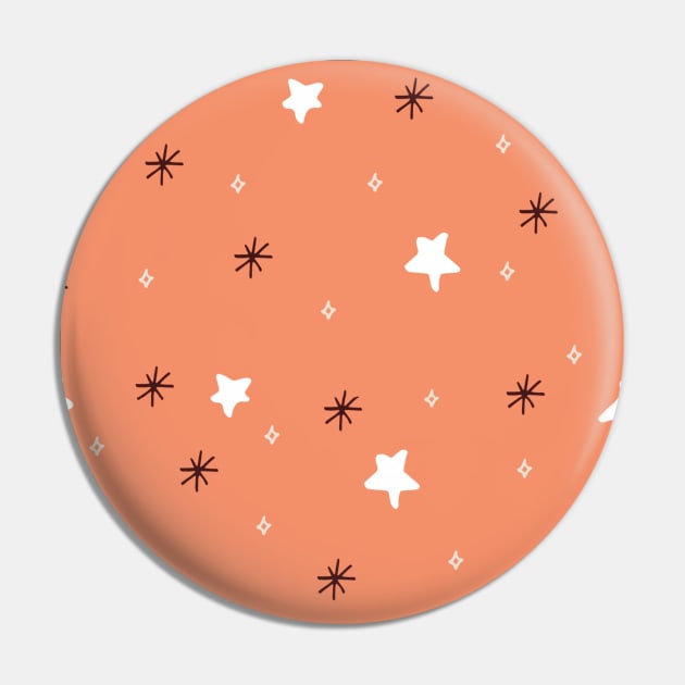 Peach Galaxy Pin by Shineyarts