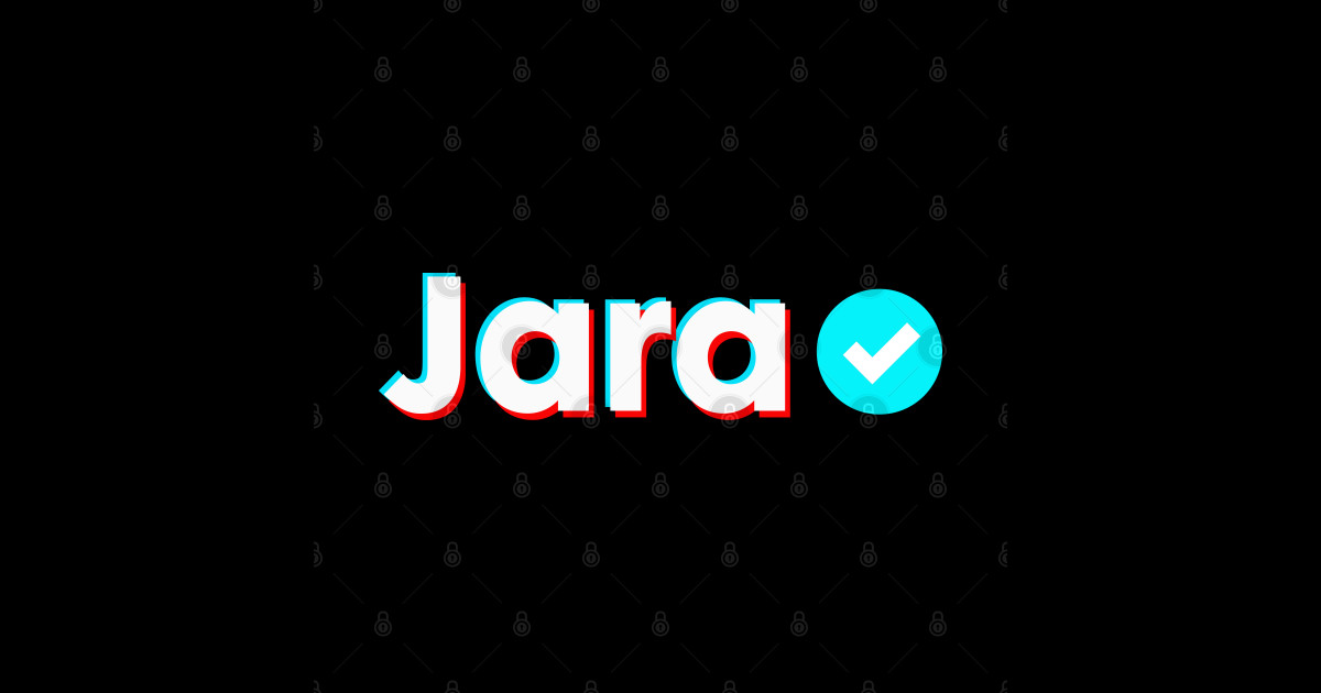 Jara Name Verify Blue Check Jara Name Gift - Jara - Sticker | TeePublic