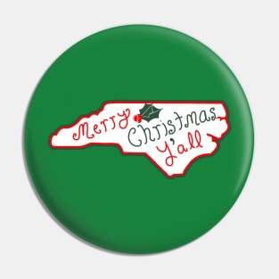 Merry Christmas North Carolina Pin