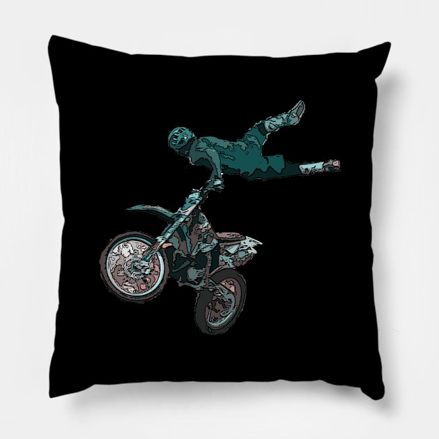 mx motocross Pillow by rickylabellevie