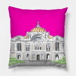 bellas artes mexico city architectural monument Pillow