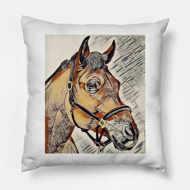 Horse Pillow by kazboart