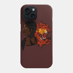 African Royalty and a beast Phone Case