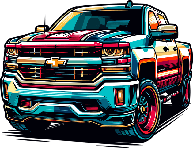 Chevrolet Silverado Kids T-Shirt by Vehicles-Art