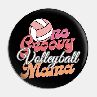 Groovy volleyball Mama Pin