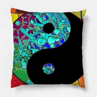 yoga yin yang mandala Pillow