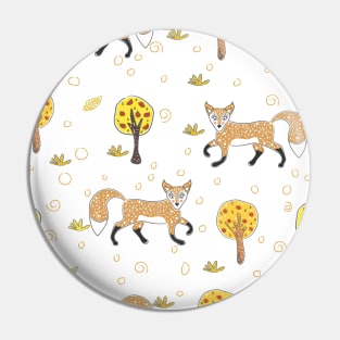 Fox Pattern Pin