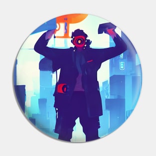 Cyberpunk netrunner Pin