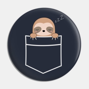 Kawaii Cute Lazy Sloth T-Shirt Pin