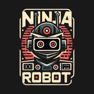 Ninja Robot Fun Robot Ninja Graphic T-Shirt